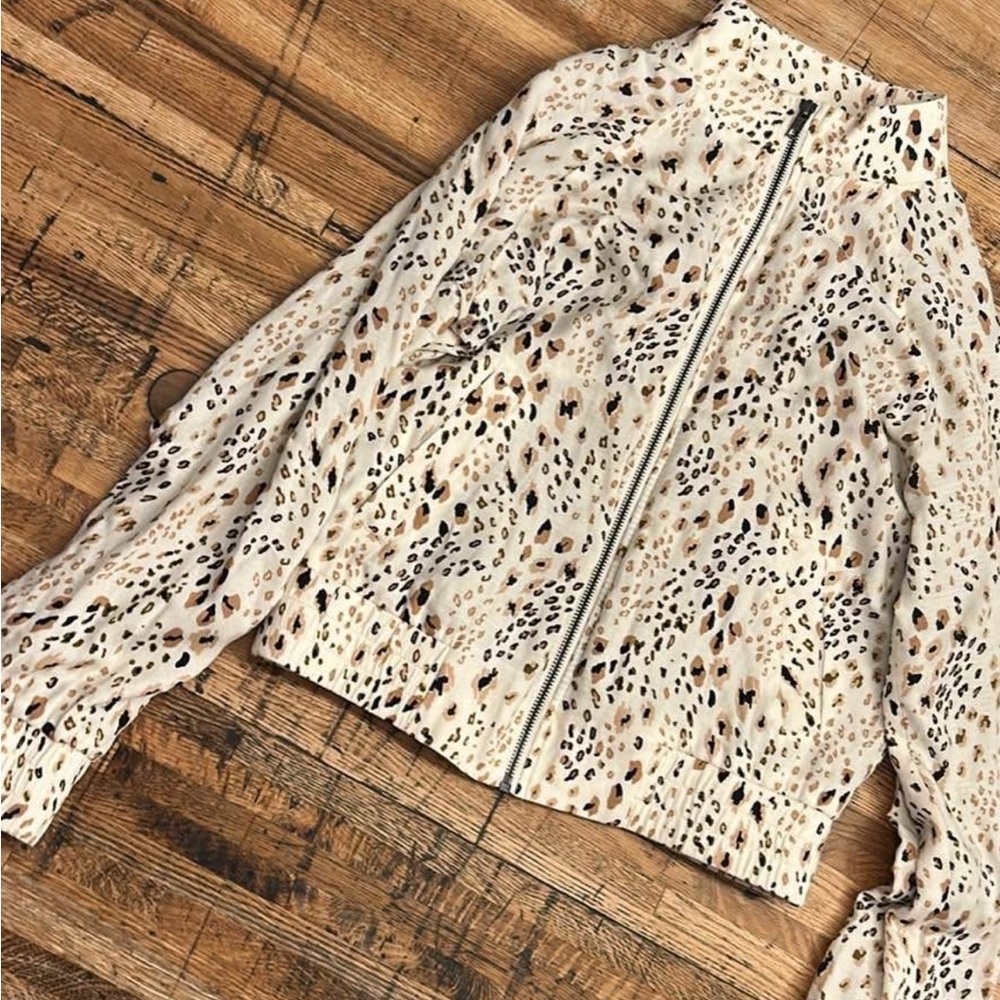 Saltwater Luxe Leopard Print Bomber Jacket